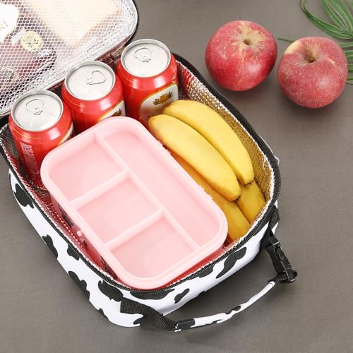 AYEANY Lunch box Lunch bag for men women Lunchbox Lunch bags Insulated Lunch bag Lunch box cooler (Cow)