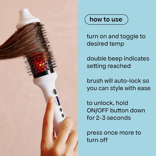BONDIBOOST Infrared Thermal Brush - Heated Round Brush for Dry Hair