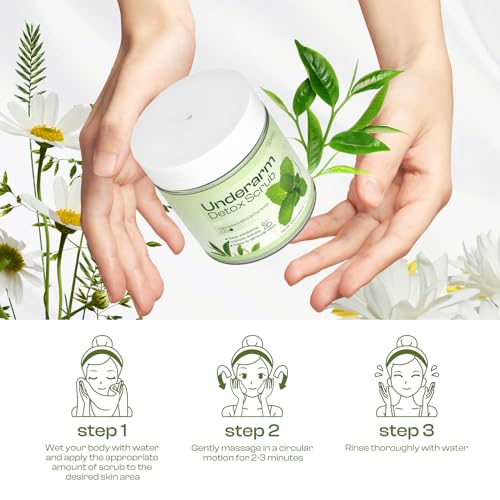 Camellia Underarm Detox Scrub: Armpit Detox Scrub with Mint Centella Deep Cleanse Refresh Exfoliating for Underarms Whole Body