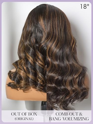 LUVME HAIR 100% Human Hair Loose Wave Lace Front Wig 12"