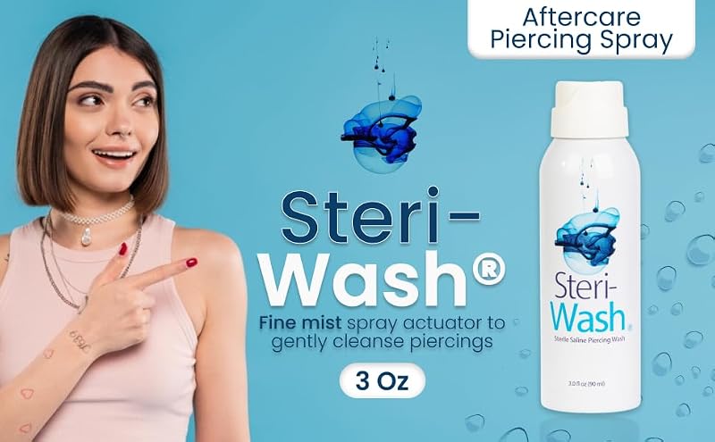 Aftercare Piercing Spray 8 Oz - Vegan Sterilized Solution