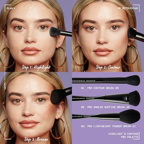 NYX Professional Makeup Highlight & Contour Pro Palette – 8 Shades