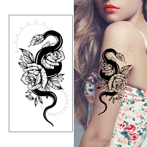 15-Pack Temporary Snake Tattoos | Waterproof, Realistic, 5-7 Days