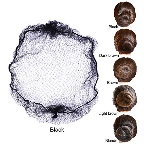 Hair Net 50 Pack - Invisible Elastic Mesh for Bun & Food Service