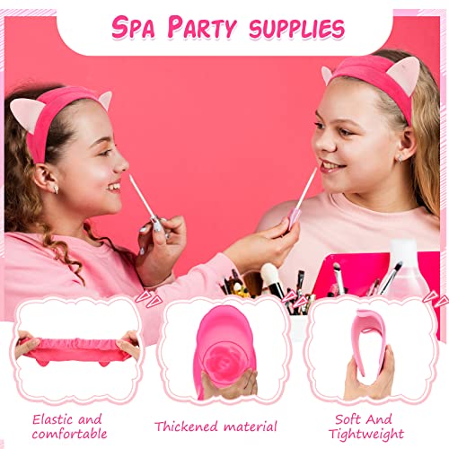 Therwen 20 Pcs Spa Party Supplies Include Kimono Robe Spa Headband Disposable Foam Pedicure Slippers Mask Washbasin for Salon Pedicure Washing Shower, Size 10