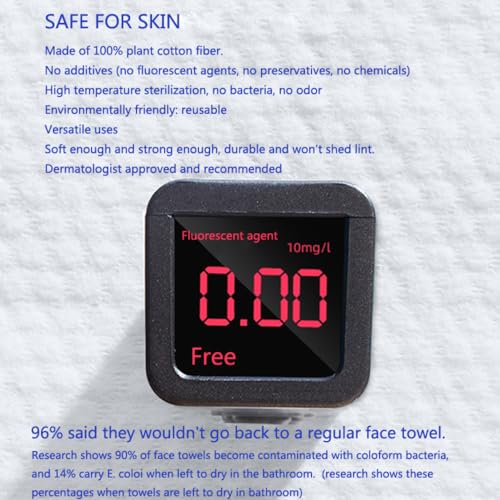Disposable Face Towel, 100% Plant Cotton Fiber Biodegradable, Dry/Wet Use Facial Clean Washcloth Tissue Makeup Remover Cloth Pads Wipes for Sensitive Skin Cleaning,Travel (420 ct, 6 pack)