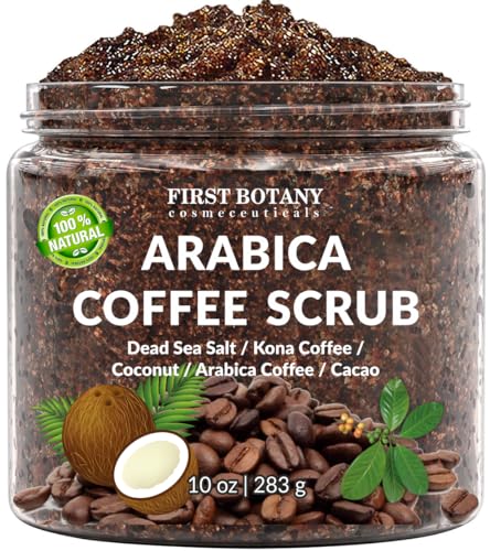 First Botany Arabica Coffee Scrub with Coconut & Shea Butter, 10 oz