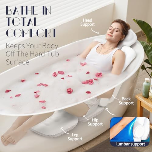 Full Body Bath Pillow with Neck & Back Support