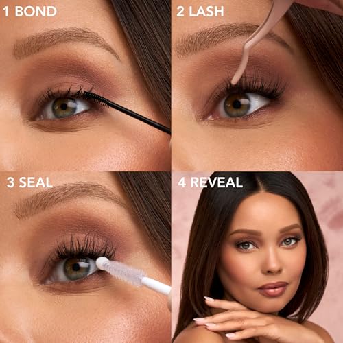 House of Lashes Daily Essentials Set, Bonding Glue, Sealant and Makeup Remover, Black, Water-Resistant