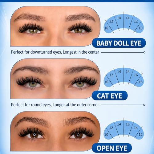 Lash Clusters Kit 720Pcs - 30D 50D 60D Wispy Individual Lashes 8mm-16mm