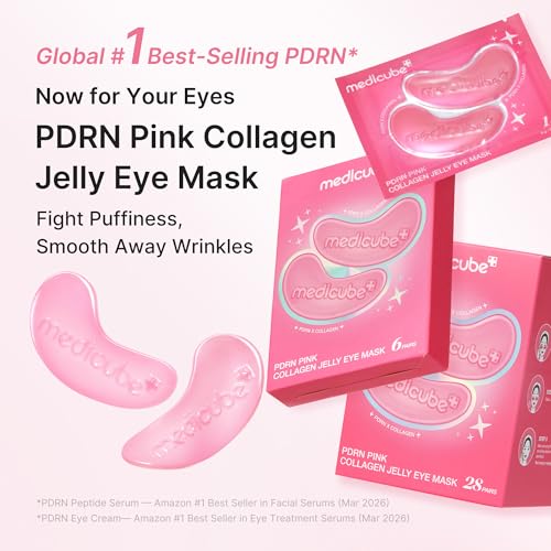 Medicube Pink Jelly Eye Mask PDRN Hydrogel Patches 6 Pairs