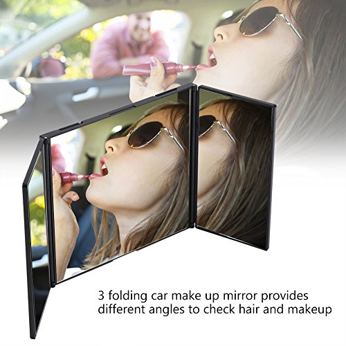 Car Sun Visor Makeup Mirror - Foldable 3-Way Design