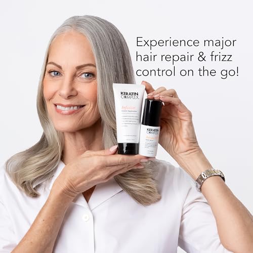 Keratin Complex - Red Carpet Blow Dry Kit -Infusion Keratin Replenisher, 2.5 fl oz & Intense RX Repair Serum, 1.5 fl oz
