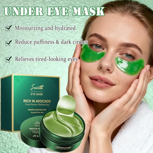 Firstfly 60 Avocado Eye Patches – Dark Circles & Puffiness Mask