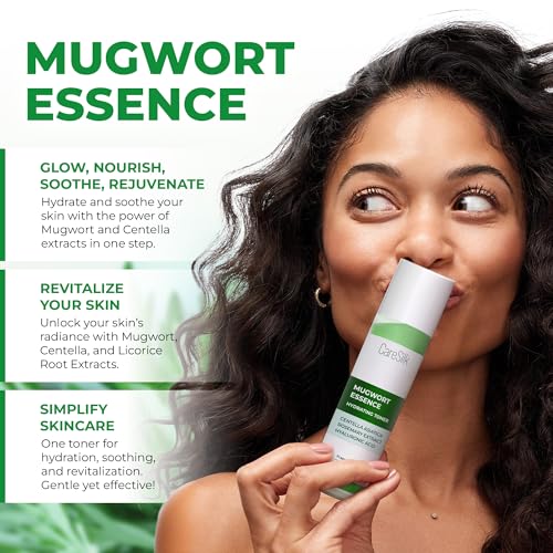 Mugwort Essence,Hydrating Face Toner with Artemisia, Hyaluronic Acid, Centella Asiatica & Rosemary Extract - Deep Moisturizing Skin Care & Barrier Protection Face Mist - 150 ml