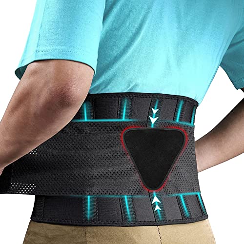 FEATOL Back Brace for Lower Back Pain, Back Support Belt for Women & Men, Breathable Lower Back Brace with Lumbar Pad, Lower Back Pain Relief for Herniated Disc, Sciatica, Scoliosis plus size (Waist