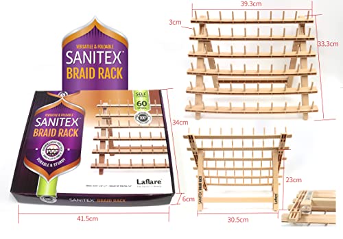 Laflare Braid Rack 60 Spools - Hair Threading Organizer