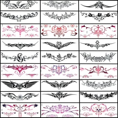 28 Sexy Temporary Tattoos for Women – Waterproof Body Art
