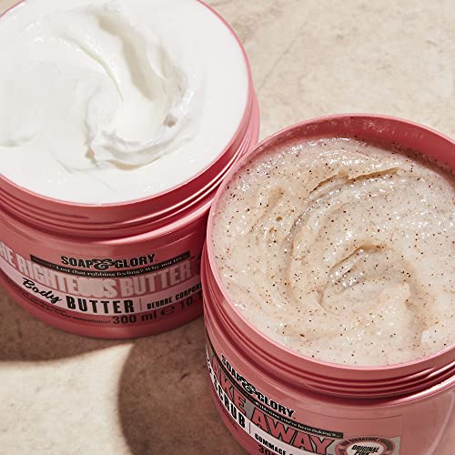 Soap & Glory The Righteous Butter Moisturizing Body Butter - Skin Hydration Body Moisturizer with Vitamin E, Rosehip Seed Oil & Shea Butter - Rich Body Cream for Soft & Smooth Skin (300ml)