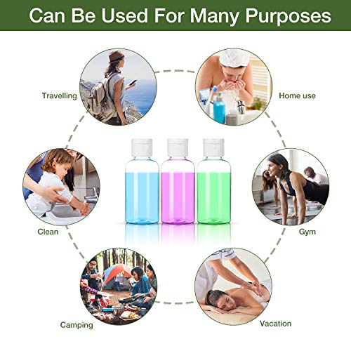 25-Pack 1.7oz Travel Bottles with Flip Cap | Clear Squeezable Refillable
