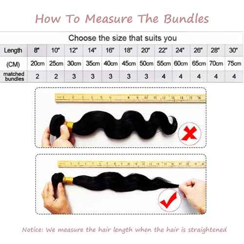 28 Inch 12A Grade Human Hair Bundles Body Wave Bundles 100% Unprocessed Brazilian Virgin Hair Bundles Double Machine Weft Brazilian Body Wave Bundles(1 Bundle)