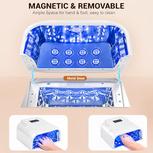 IMENE 108W Cordless UV LED Nail Lamp with Cooling Fan