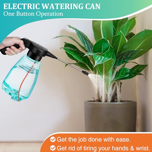 Dunkive 0.5 Gallon Electric Plant Spray Bottle with Green Style, Rechargeable, 2L