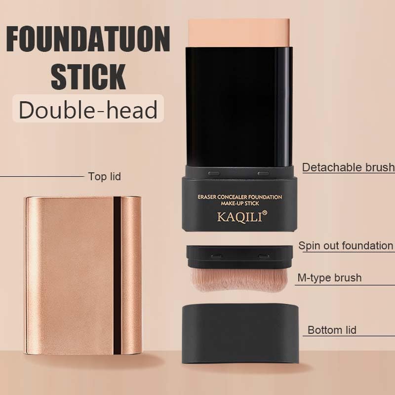 Dual-Ended Foundation & Concealer Stick - Long-Lasting, Moisturizing (2pc)