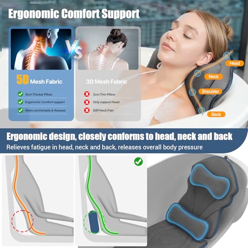 Full Body Bath Pillow with Lumbar Support & 12 Suction Cups