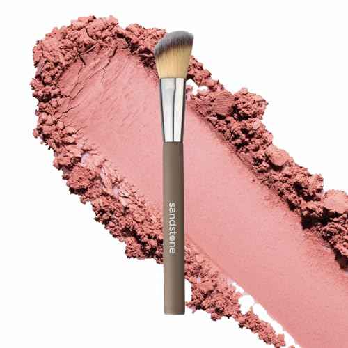 Sandstone Scandinavia Soft Collection Makeup Brush - Professional Premium Blush brush for applying and blending blush. Ultra soft bristles. Vegan Makeup brush for all skin types
