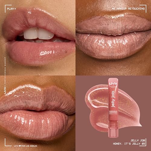 NYX Jelly Job Lip Gloss - Honey, It's Jelly Nude Pearl Shimmer