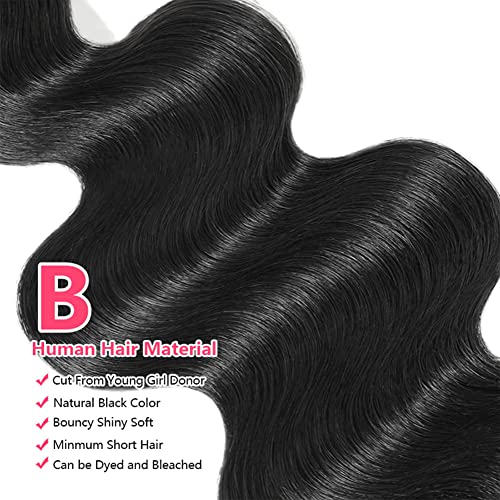 10A Brazilian Body Wave Bundles 20 22 24 Inch Human Hair Bundles 100% Unprocessed Virgin Hair Body Wave 3 Bundles Human Hair Weave Bundles Deals 1B Natural Black