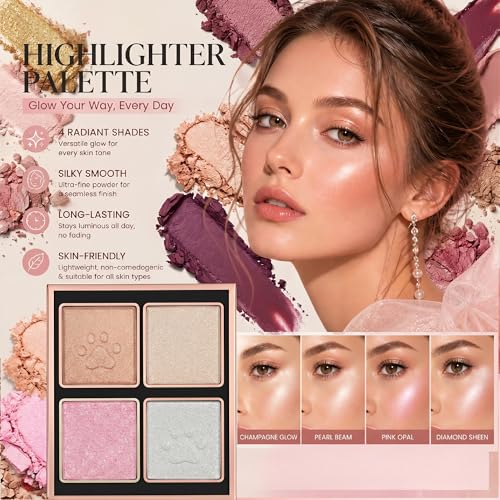 All-in-One Travel Makeup Kit with 12 Eyeshadows & Lip Gloss