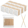 SHENLIU 6000 Count Bamboo Cotton Swabs - Double-Tipped Buds for Ear & Makeup
