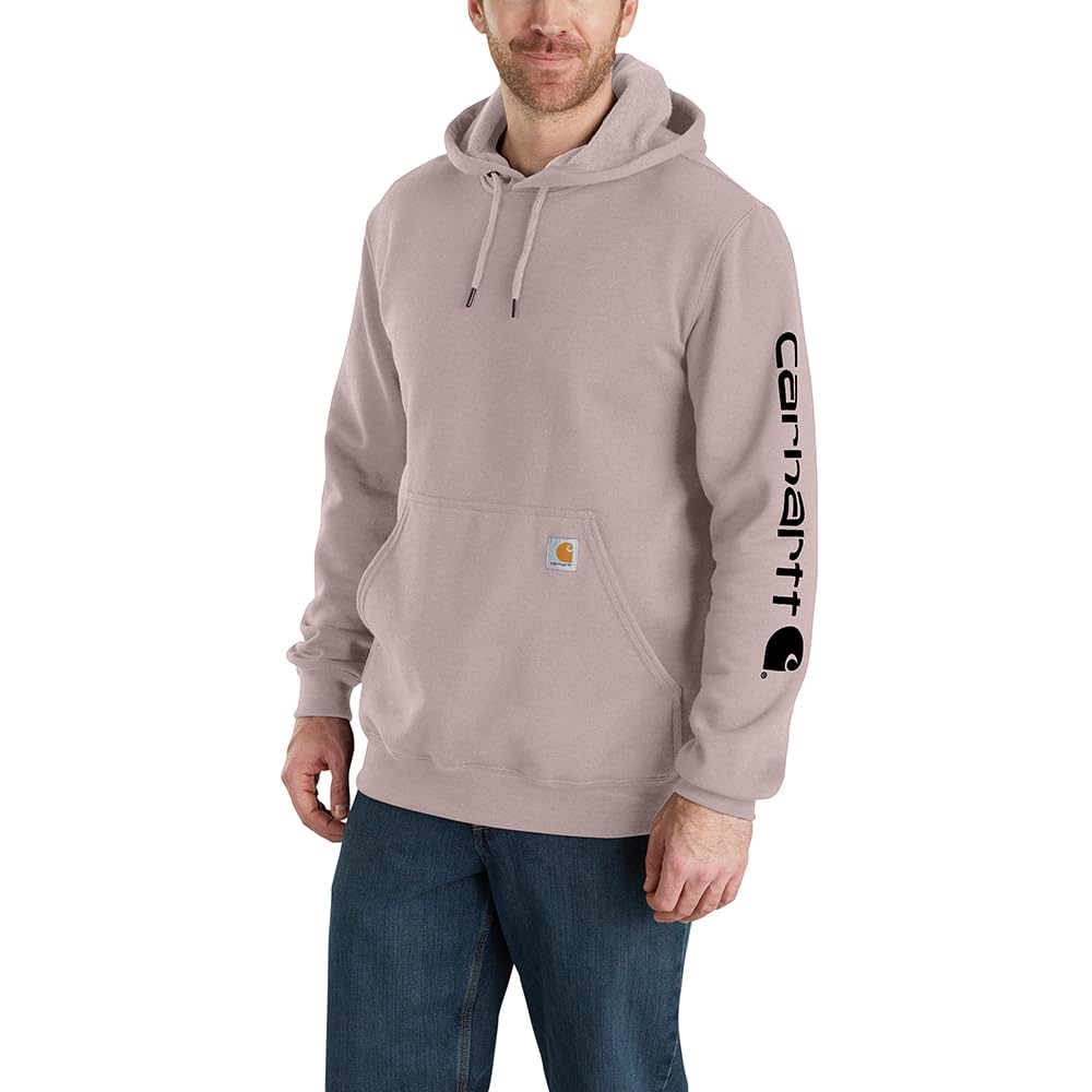 Carhartt Men's Loose Fit Midweight Logo Sleeve Graphic Sweatshirt, Mink