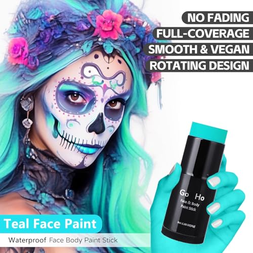 Teal Face Paint Stick - Waterproof Full-Coverage Makeup
