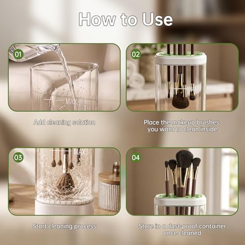 Electric Makeup Brush Cleaner Machine with Dryer
