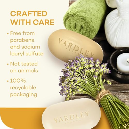 Yardley 7838-2 Yardley London Oatmeal and Almond Naturally Moisturizing Bath Bar, 4.0 oz. (Pack of 2)