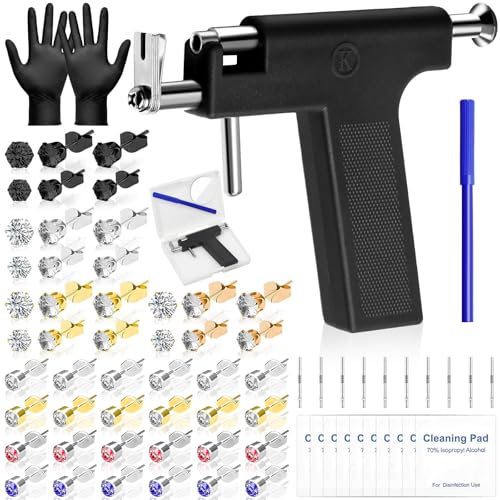 Professional Ear Piercing Gun Kit with Crystal Stud Earrings