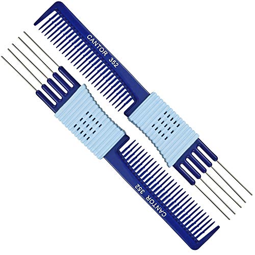 Cantor Teasing Comb & Hair Pick 2 Pack - Stainless Steel