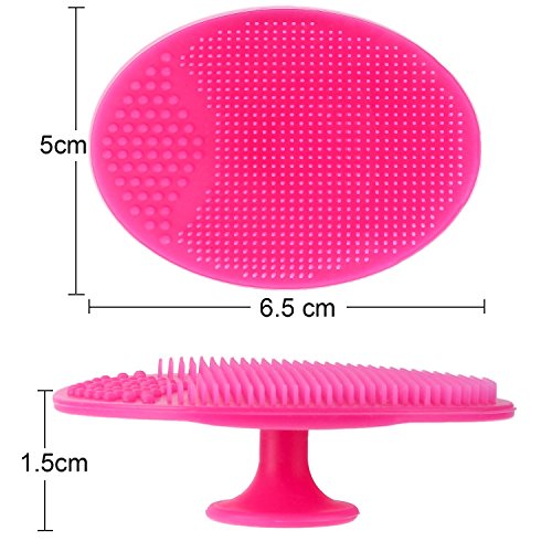 Tatuo 8 Pcs Face Scrubber Soft Silicone Face Scrubber Exfoliator Silicone Facial Cleansing Brush Cradle Cap Wash Brush Blackhead Pore Pad for Deep Cleaning Skin Care 8 Colors