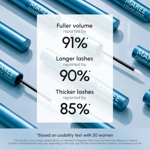 MAREE Blue Peptide Eyelash & Brow Growth Serum 0.14 Fl Oz - Pack of 1