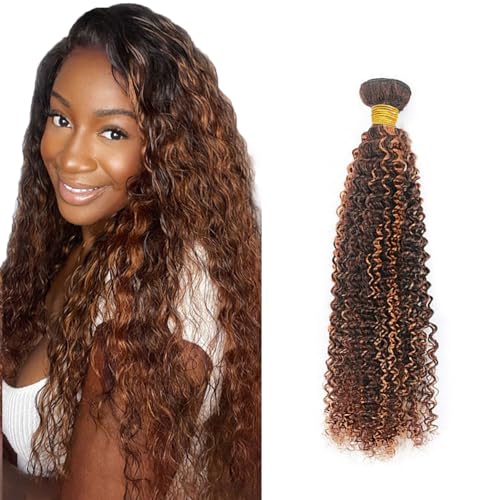 P4/30 Brazilian Kinky Curly Hair Bundle 28 Inch Remy