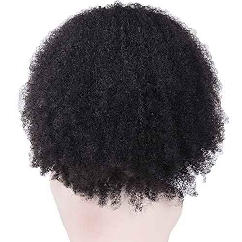 beauty youth Afro Kinky Curly Headband Human Hair Wigs for Black Women 12inch Glueless None Lace Front Wigs 150% Density Brazilian Virgin Headband Wigs