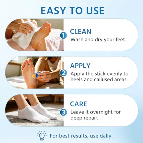 Mokasakiso 60% Urea Foot Cream Stick with 2% Salicylic Acid - Deep Moisturizing for Cracked Heels & Calluses