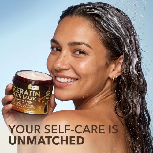 KINPUR ORGANIC Keratin Hair Mask for Dry Damaged Hair - Pack of 1