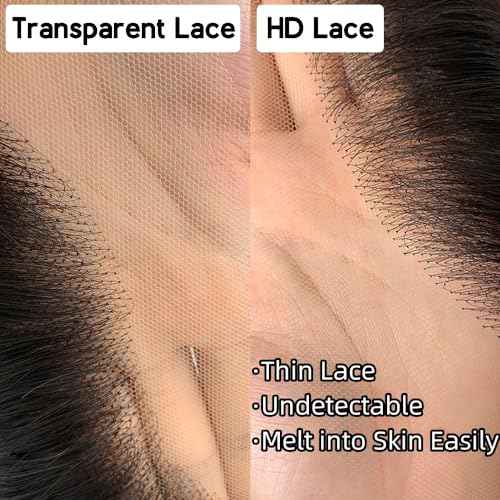 Savasana 4x4 HD Lace Closure Human Hair Straight Pre Plucked with Baby Hair 4x4 Closure for Black Women Skin Like Brazilian Virgin Natural Black 18 Inch