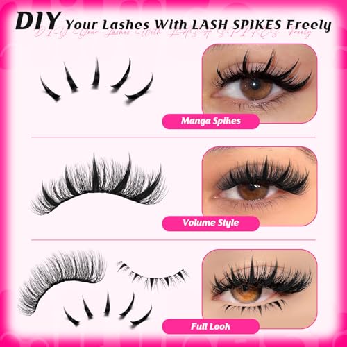 MilyBest Spiky Bottom Lash Clusters 13-19mm with 6-7mm Spikes