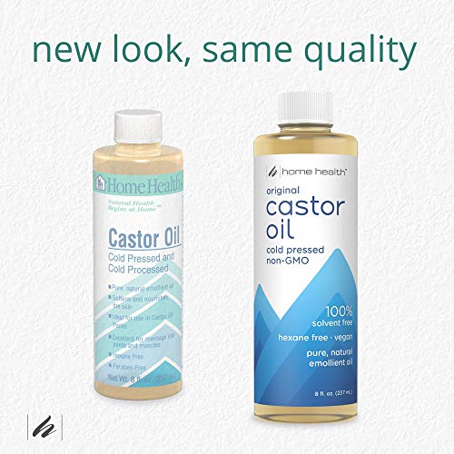 Home Health Original Castor Oil,Promotes Healthy Hair And Skin,Natural Skin Moisturizer - Pure,Cold Pressed,Non-GMO,Hexane-Free,Solvent-Free,Paraben-Free,Vegan - 32 fl oz,(Pack of 2)