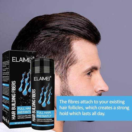 Hair Fibers for Thinning Hair - Instant Volume & Coverage, 27.5g with Spray Applicator